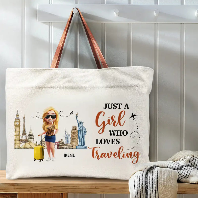 Travel,Gift For Yourself,Happy - Travel Is My Therapy - Personalized Leather Handle Tote Bag