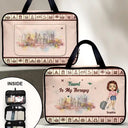 Gift For Women,Gift For Yourself,Travel,Summer,Happy - Travel Is My Therapy - Personalized Toiletry Bag
