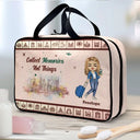 Gift For Women,Gift For Yourself,Travel,Summer,Happy - Travel Is My Therapy - Personalized Toiletry Bag