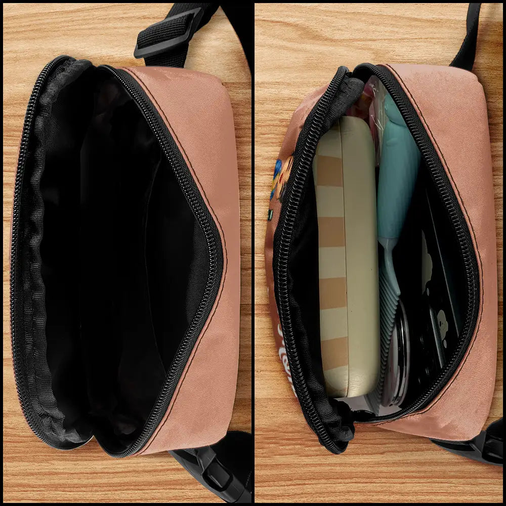 Gift For Women,Gift For Men,Gift For Yourself,Happy,Travel - Travel More Worry Less - Personalized Crossbody Belt Bag