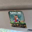 Gift For Couples,Gift For Husband,Gift For Wife,Gift For Boyfriend,Gift For Girlfriend,LGBT,Travel,Love - Travel Partners For Life - Personalized Custom Shaped Acrylic Car Visor Clip