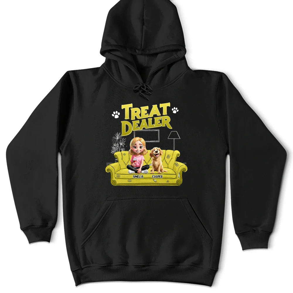 Dog Lovers,Dog Mom,Dog Dad,Gift For Yourself - Treat Snack Dealer 3D Effect Dogs - Personalized T Shirt