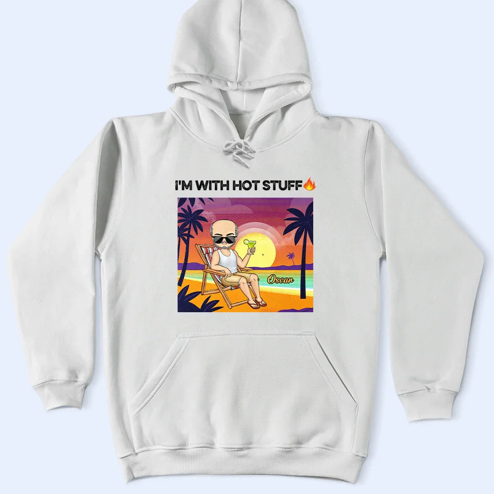 Gift For Couples,Gift For Husband,Gift For Wife,Gift For Girlfriend,Gift For Boyfriend,Gift For Women,Gift For Men,Summer,Love,Happy,Beach - Tropical Hot Stuff Couple - Personalized T Shirt