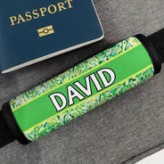 Travel,Happy,Gift For Yourself,Summer - Tropical Pattern Name - Personalized Luggage Handle Wrap