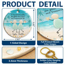 Sentimental, Gift For Bestie, Christmas, Icon - True Friends Are Like Sea Glass Friendship - Personalized Circle Ceramic Ornament