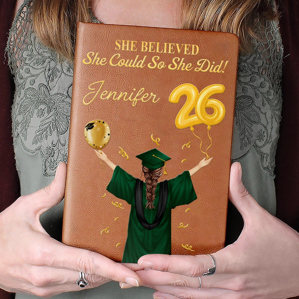 Graduation,Happy,Gift For Yourself,Gift For Son,Gift For Daughter,Gift For Sisters,Gift For Sibling,Gift For Brothers,Gift For Bestie - Trust The Next Chapter Congrats Graduate - Personalized Leather Journal
