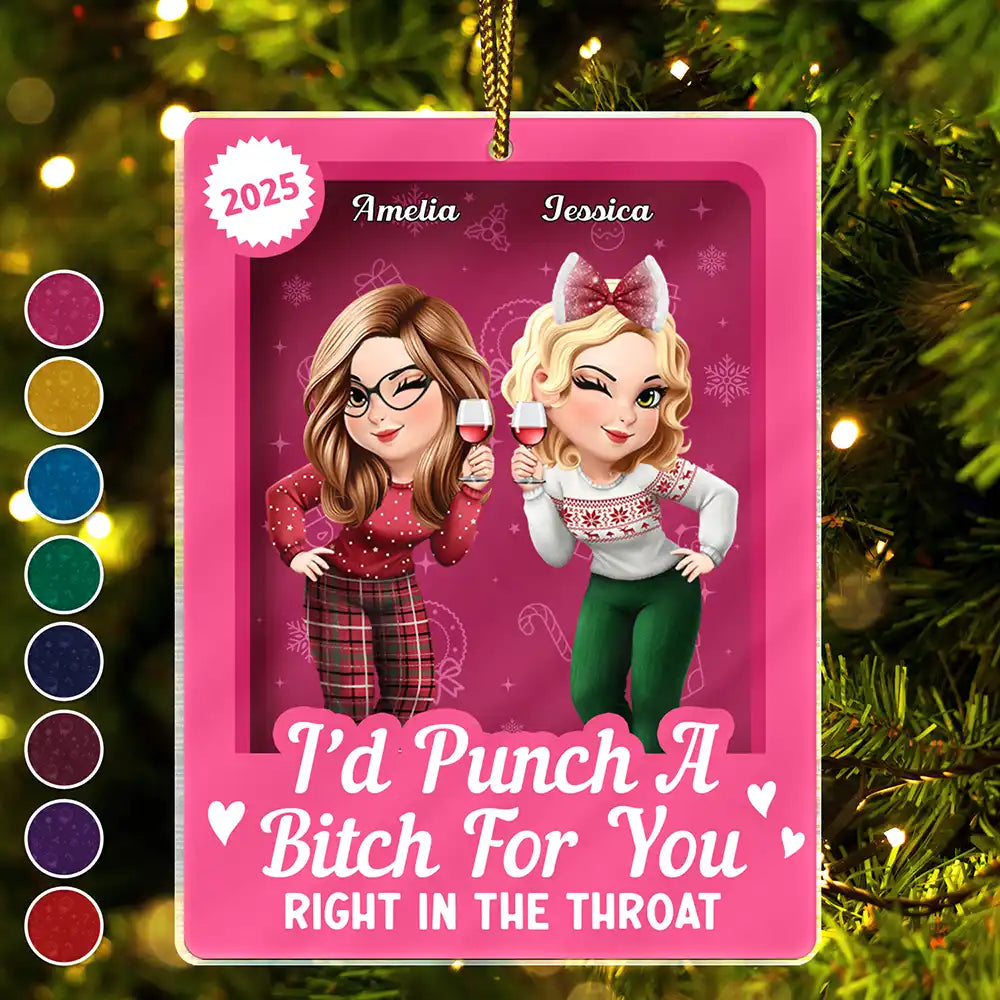 Turban Besties Right In The Throat Toy Box - Personalized Custom Shaped Acrylic Ornament