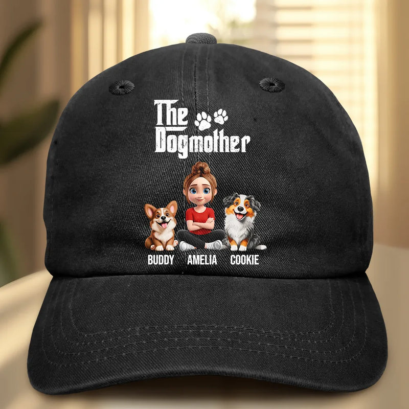 The Dogmother Dogfather - Personalized Vintage Washed Denim Cap