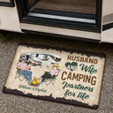 Partenaires de camping pour la vie, mari, femme, couple de camping - Paillasson personnalisé