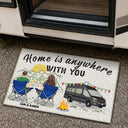Home Is Where We Park It - Gift For Camping Lovers - Personalized Custom Doormat