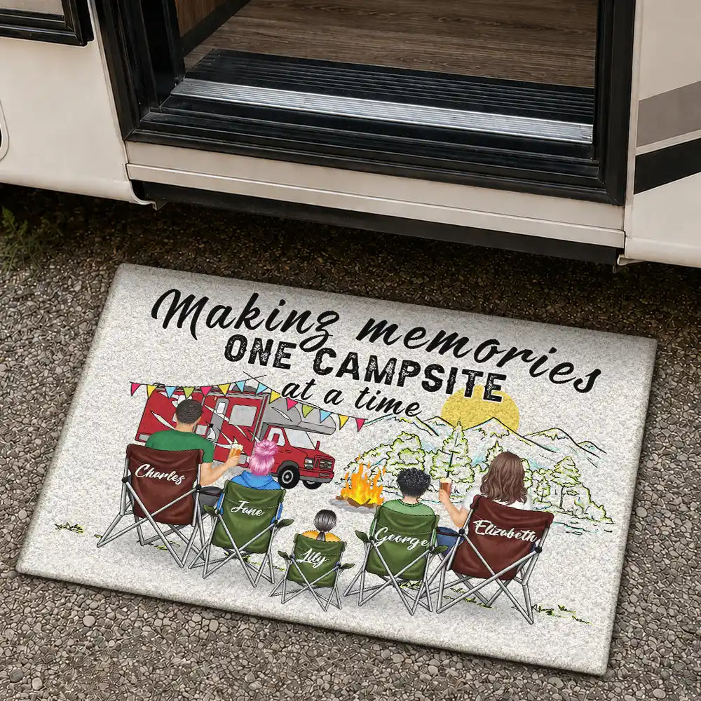 Making Memories One Campsite At A Time - Camping Family Gift - Personalized Doormat