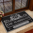 Family Monogram With Address Vintage Decor - Personalized Doormat