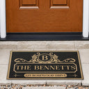 Family Monogram With Address Vintage Decor - Personalized Doormat