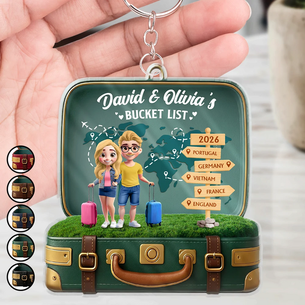 Travel Bucket List - Personalized Acrylic Keychain