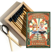 Gift For Couples,Old Couples,LGBT,Love - Annoying Each Other And Still Going Strong - Personalized Wooden Matchbox