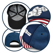 Gift For Husband,Parents,Gift For Yourself,Gift For Men,Gift For Grandpa,Gift For Father,Independence Day,Icon,Proud - US Flag Fist Bump Best Dad Ever - Personalized Classic Cap