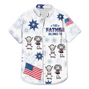Gift For Husband,Parents,Gift For Yourself,Gift For Men,Gift For Grandpa,Gift For Father,Independence Day,Summer,Icon,Playful - US Flag My Heart Belongs To My Kids - Personalized Hawaiian Shirt
