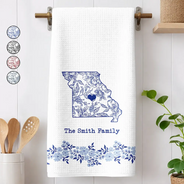 Independence Day,America 250th,Family,Parents,Gift For Grandparents,Icon,Proud - US Family States - Personalized Kitchen Towel