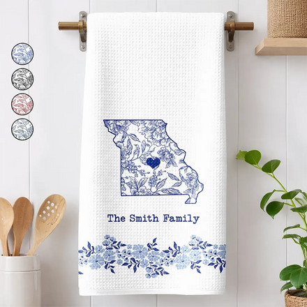 US Family States - Personalized Kitchen Towel
