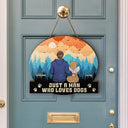 Dog Lovers ,Dog Mom, Dog Dad, Happy - Unbreakable Bond Dog Mom Dog Dad - Personalized Custom Shaped Wood Sign