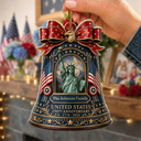 America 250th, Independence Day, Top Market, Family, Proud, Custom Text - United States 250th Anniversary - Personalized Custom Shaped Acrylic Ornament