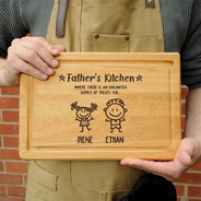 Gift For Husband,Gift For Yourself,Gift For Men,Gift For Grandpa,Grandpa's Hobby,Gift For Father,Dad's Hobby,Cooking - Unlimited Supply Of Treats - Personalized Wooden Cutting Board