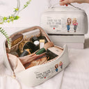 Gift For Bestie,Funny - Unpaid Therapist - Personalized Leather Makeup Bag