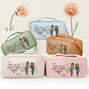 Gift For Bestie,Funny - Unpaid Therapist - Personalized Leather Makeup Bag