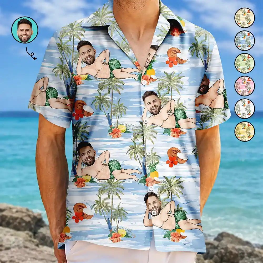 Custom Photo Tropical Sexy Pose - Personalized Hawaiian Shirt