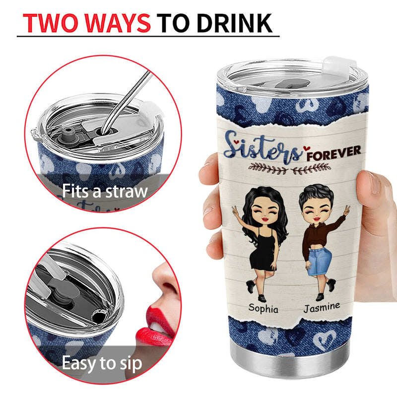 I Would Fight A Bear - Gift For Sisters - Personalized Custom Tumbler