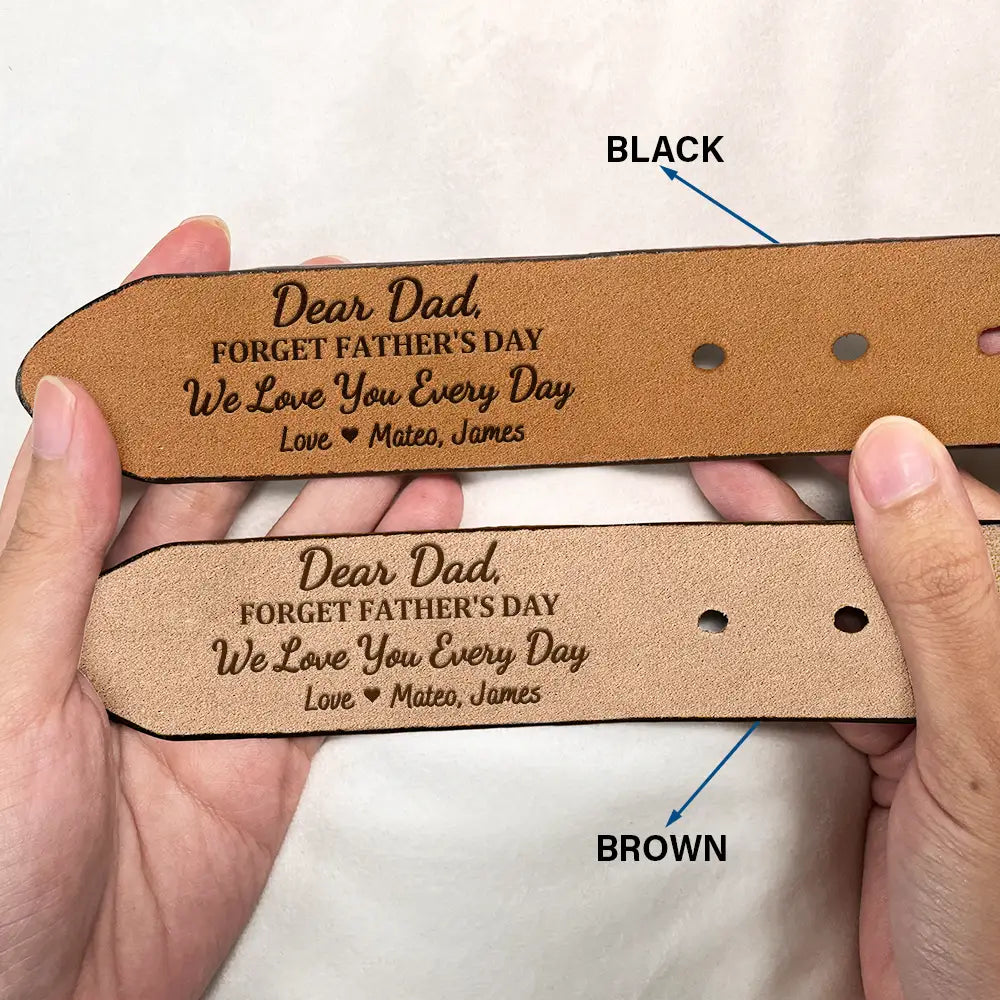 Gift For Father,Dad - Children,Funny - Used To Live In Your Balls - Personalized Engraved Leather Belt