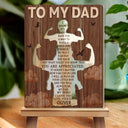 Gift For Father - I Know It's Not Easy For A Man To Raise A Child - Personalized 2-Layer Wood Acrylic Plaque