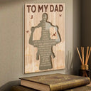 Gift For Father - I Know It's Not Easy For A Man To Raise A Child - Personalized 2-Layer Wood Acrylic Plaque