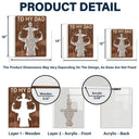 Gift For Father - I Know It's Not Easy For A Man To Raise A Child - Personalized 2-Layer Wood Acrylic Plaque