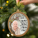 Family,Christmas,Memorial,Sad - Custom Photo My Mind Still Talks to You 3D Effect - Personalized Custom Shaped Wooden Ornament