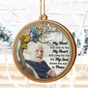 Family,Christmas,Memorial,Sad - Custom Photo My Mind Still Talks to You 3D Effect - Personalized Custom Shaped Wooden Ornament