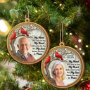 Family,Christmas,Memorial,Sad - Custom Photo My Mind Still Talks to You 3D Effect - Personalized Custom Shaped Wooden Ornament