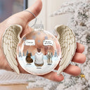 Memorial,Pet Lovers,Christmas,Sad - Angel Wings Heart Pet Memorial I Miss You - Personalized Custom Shaped Glass Ornament