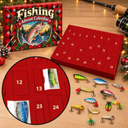 Adorable, Christmas, Gift For Couples, Gift For Him, Gift For Husband, No Custom - Squishy Fishing Gift For Husband And Son, Daughter - Personalized Christmas Countdown Advent Calendar