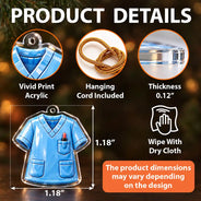 Adorable,Christmas,Custom Text,Nurse - Custom Name Nurse Charm - Personalized Christmas Countdown Advent Calendar