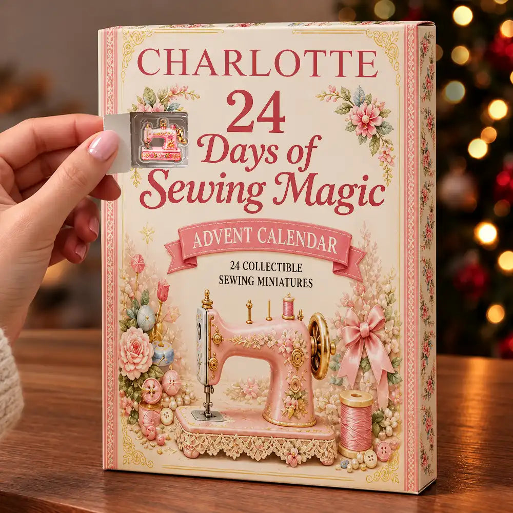 Custom Name Sewing Magic - Personalized Christmas Countdown Advent Calendar