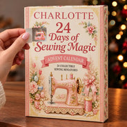 Adorable,Christmas,Custom Text,Gift For Mother,Gifts For Her,Sewing - Custom Name Sewing Magic - Personalized Christmas Countdown Advent Calendar