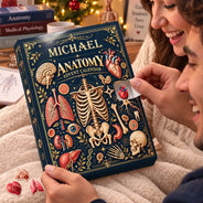 Christmas,Custom Text,Humorous,Nurse - Custom Name Anatomy Nurse Med Student - Personalized Christmas Countdown Advent Calendar