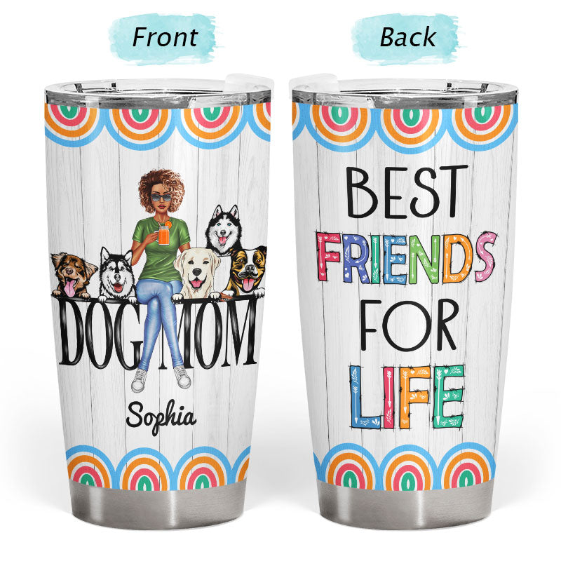 Dog Mom - Gift For Dog Lovers - Personalized Custom Tumbler