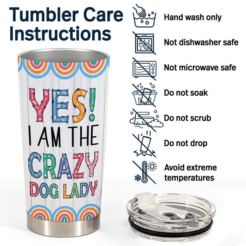 Dog Mom - Gift For Dog Lovers - Personalized Custom Tumbler