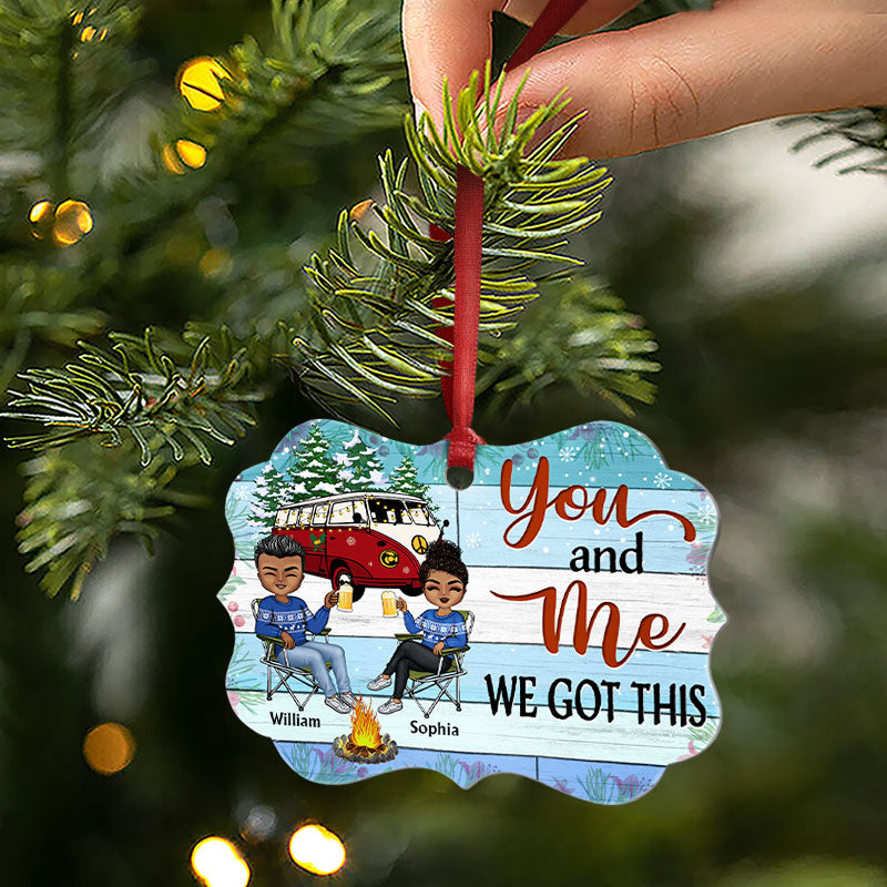 Making Memories One Campsite At A Time Husband Wife - Christmas Gift For Camping Lovers - Personalized Custom Aluminum Ornament