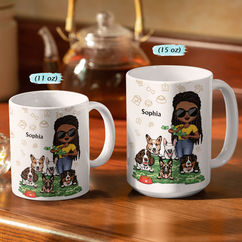 Work Hard So My Dog Can Have A Better Life - Gift For Dog Lovers -  Custom White Edge-to-Edge Mug