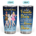 Best Friends Fashion Girls Good Friends Are Like Stars - Gift For BFF And Colleagues - Personalized Custom Tumbler