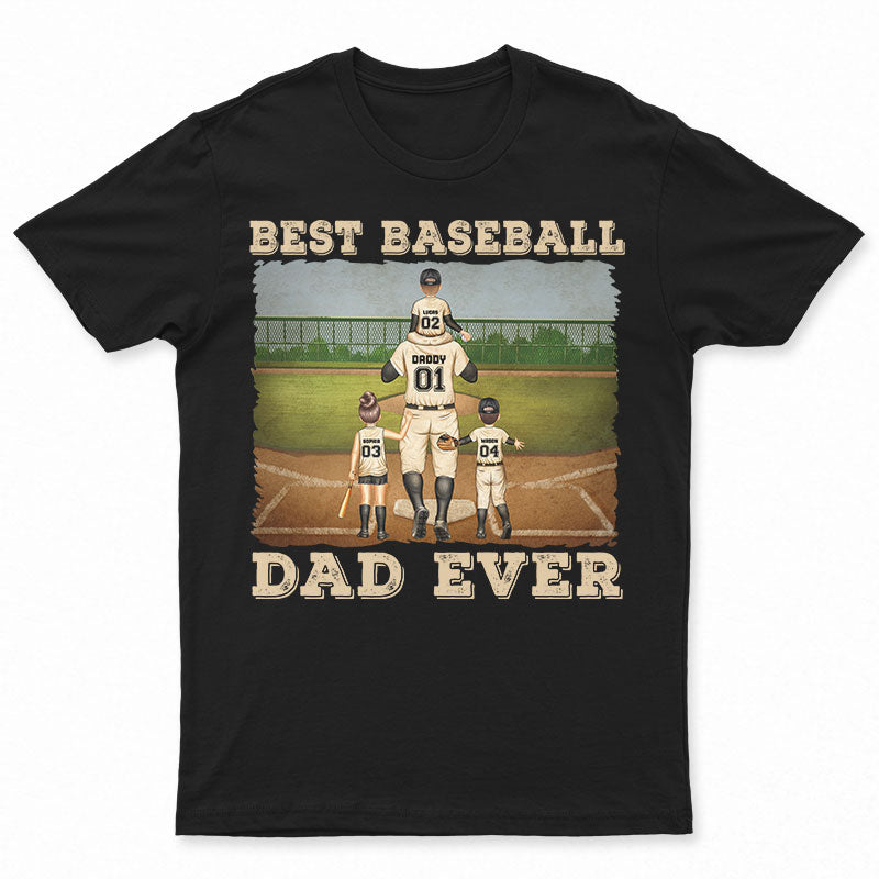 Meilleur papa de baseball de tous les temps - Cadeau pour papa - T-shirt personnalisé