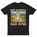 Meilleur papa de baseball de tous les temps - Cadeau pour papa - T-shirt personnalisé